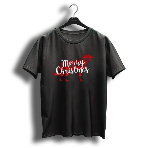 Merry Christmas German Shepherd Plaid Dog T Shirt 1 t shirt 1