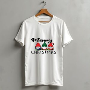 Merry Christmas Gnomes Festive Holiday T Shirt 1