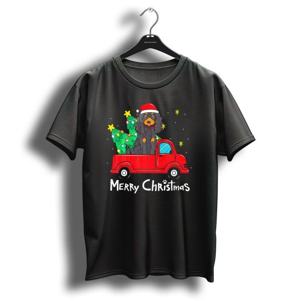 Merry Christmas Gordon Setter Truck With Tree T Shirt 1 t shirt 1