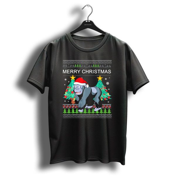 Merry Christmas Gorilla Funny Ugly Christmas T Shirt 1 t shirt 1
