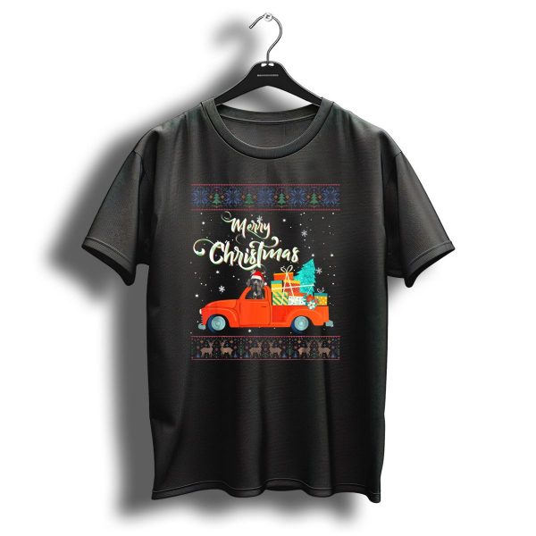 Merry Christmas Great Dane In Red Truck With Gifts And Christmas Tree T Shirt 1 t shirt 1