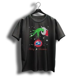 Merry Christmas Grinch Holding Usps T-Shirt