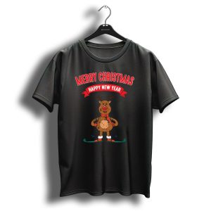 Merry Christmas Happy New Year Retro Vintage Grunge T-Shirt