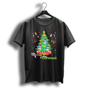Merry Christmas Havanese Dog Tree Presents Ornaments Snowflakes Gingerbread Snowman T-Shirt