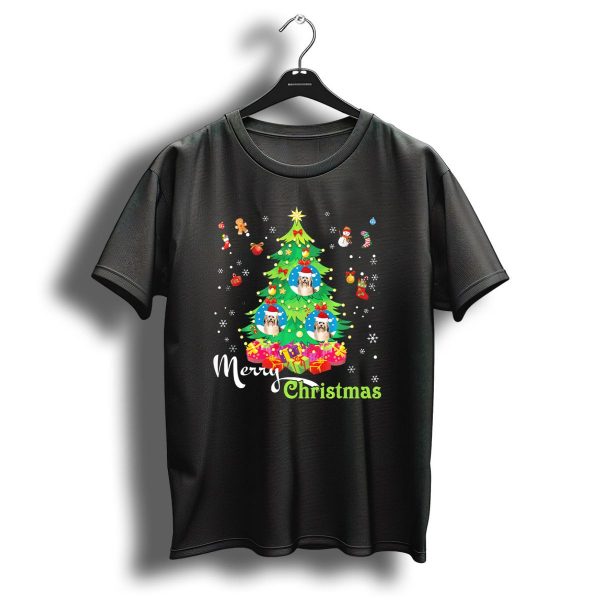 Merry Christmas Havanese Dog Tree Presents Ornaments Snowflakes Gingerbread Snowman T Shirt 1 t shirt 1