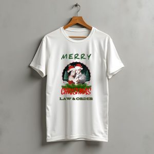 Merry Christmas Law And Order Santa Hats Holiday T-Shirt