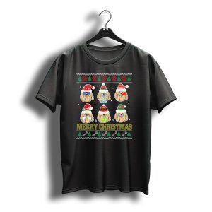Merry Christmas Lhasa Apso Ugly Santa Paws Holiday T-Shirt