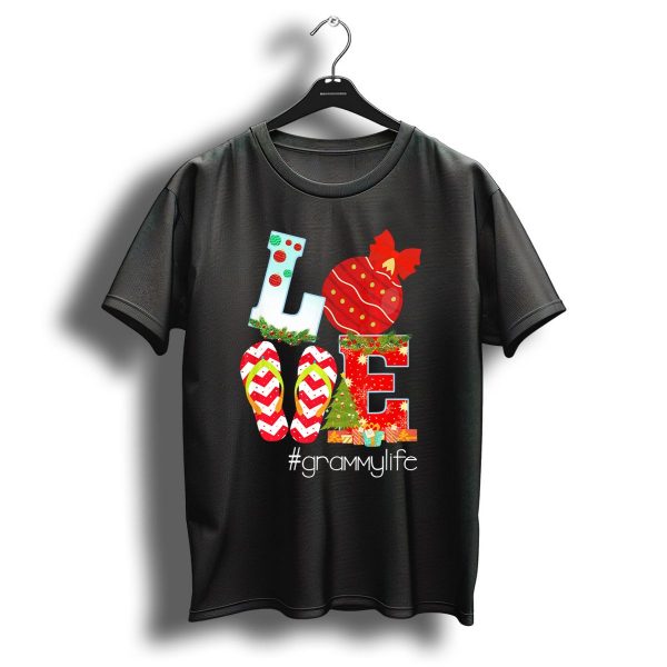 Merry Christmas Love Flip Flops Ornaments Grammylife Grammy T Shirt 1 t shirt 1