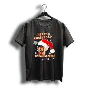 Merry Christmas Maddafakkers Ken Jeong Santa Hat Snowflakes T-Shirt