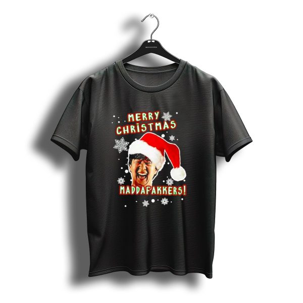 Merry Christmas Maddafakkers Ken Jeong Santa Hat Snowflakes T Shirt t shirt 1