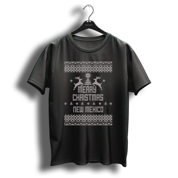 Merry Christmas New Mexico Reindeer Festive Knit T Shirt 1 t shirt 1
