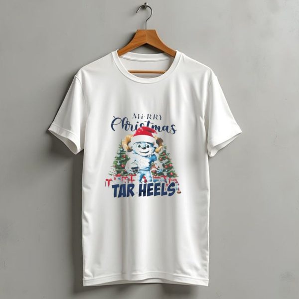 Merry Christmas North Carolina Tar Heels Mascot Festive T Shirt 1 t shirt 1