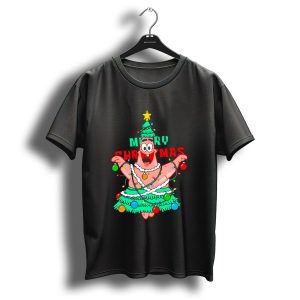 Merry Christmas Patrick Tree Holiday Lights T Shirt