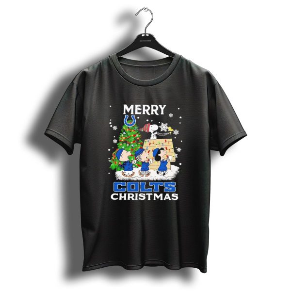 Merry Christmas Peanuts Characters Indianapolis Colts T Shirt 1 t shirt 1