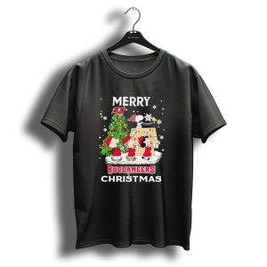 Merry Christmas Peanuts Characters Tampa Bay Buccaneers T Shirt