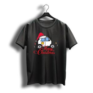 Merry Christmas Police Car Cruiser Santa Hat T-Shirt