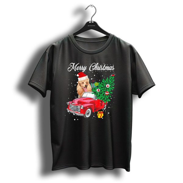 Merry Christmas Poodle Red Truck T Shirt 1 t shirt 1