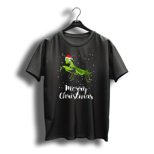 Merry Christmas Praying Mantis Santa Hat Matching Family Group T Shirt t shirt 1
