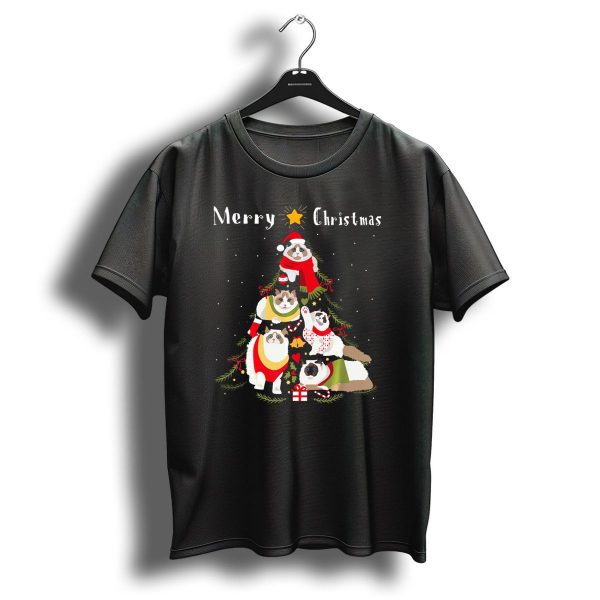 Merry Christmas Ragdoll Cats Christmas Tree Xmas Cat Lover T Shirt 1 t shirt 1