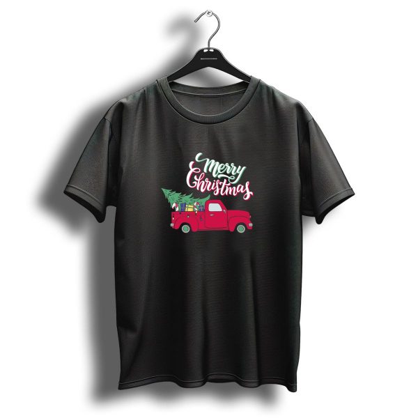 Merry Christmas Red Truck With Gifts And Tree T Shirt 1 t shirt 1