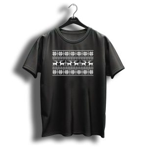 Merry Christmas Reindeer Snowflake Nordic T Shirt