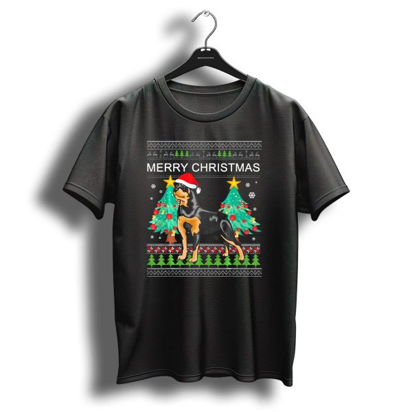 Merry Christmas Rottweiler Ugly Sweater Funny Holiday T Shirt 1 t shirt 1