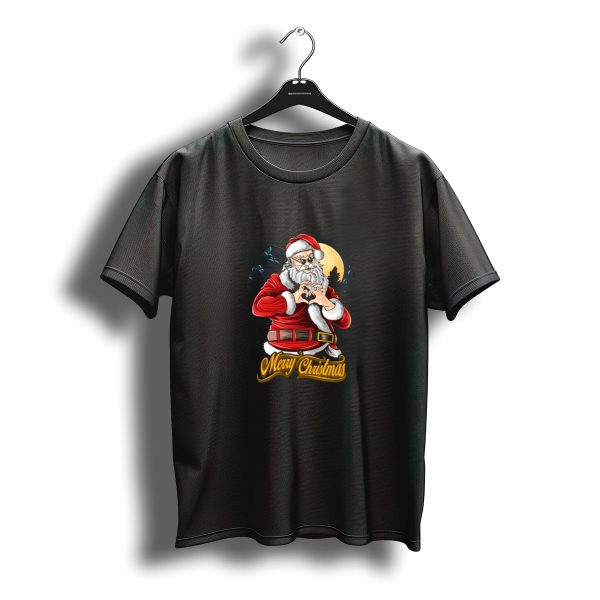 Merry Christmas Santa Claus Making Heart Gesture T Shirt t shirt 1