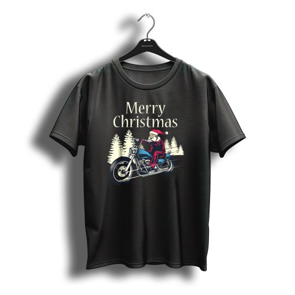 Merry Christmas Santa Claus Riding Motorcycle T Shirt t shirt 1