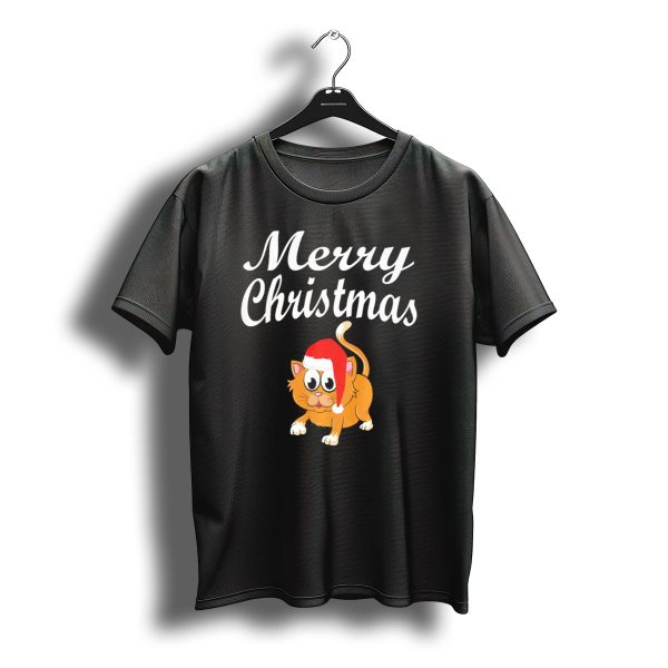 Merry Christmas Santa Hat Cat Kitten T Shirt t shirt 1