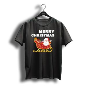 Merry Christmas Santa In Sleigh With Gifts T-Shirt