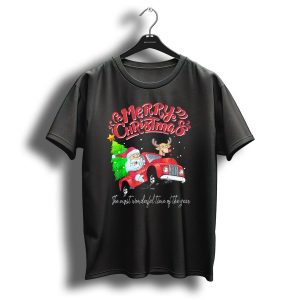 Merry Christmas Santa Reindeer Ride The Most Wonderful Time Of The Year T Shirt