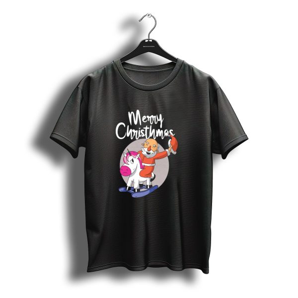 Merry Christmas Santa Riding Unicorn T Shirt t shirt 1