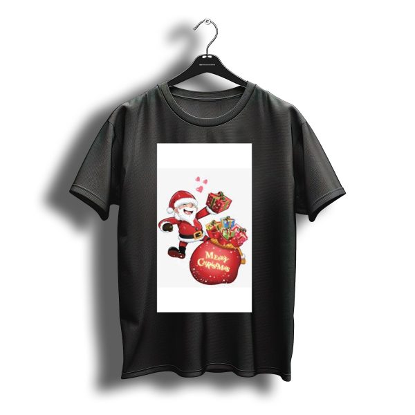Merry Christmas Santa With Gifts And Hearts T Shirt t shirt 1