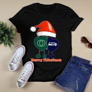 Merry Christmas Seattle Seahawks Oregon Ducks T-Shirt
