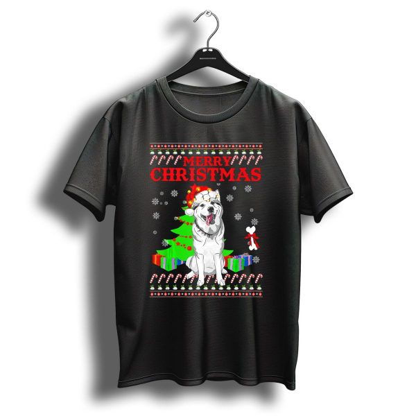 Merry Christmas Siberian Husky Santa Hat Presents Candy Canes Snowflakes T Shirt 1 t shirt 1