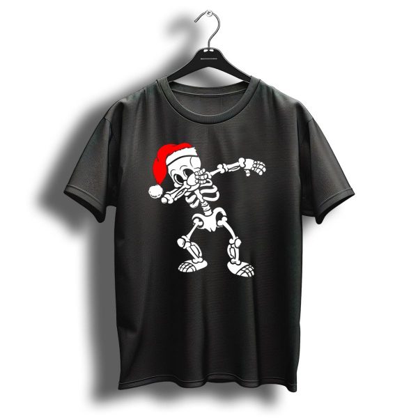 Merry Christmas Skeleton Dabbing Santa Hat T Shirt 1 t shirt 1