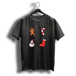 Merry Christmas Special Pack Gingerbread Candy Cane Snowman Stocking T-Shirt