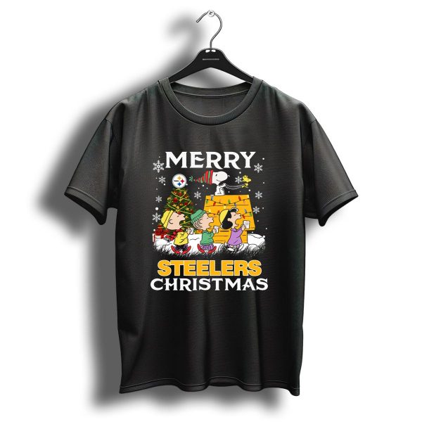 Merry Christmas Steelers Snoopy Peanuts Characters Weihnachten T Shirt 1 t shirt 1