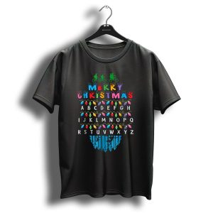 Merry Christmas Stranger Things Upside Down Alphabet Bike Lights T Shirt