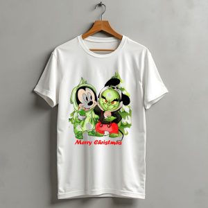 Merry Christmas The Grinch And Mickey T-Shirt