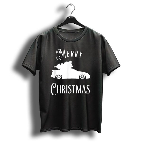 Merry Christmas Tree On Lowered Car T Shirt 1 t shirt 1