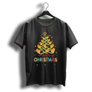 Merry Christmas Tree Paint Palette Art Teacher T-Shirt