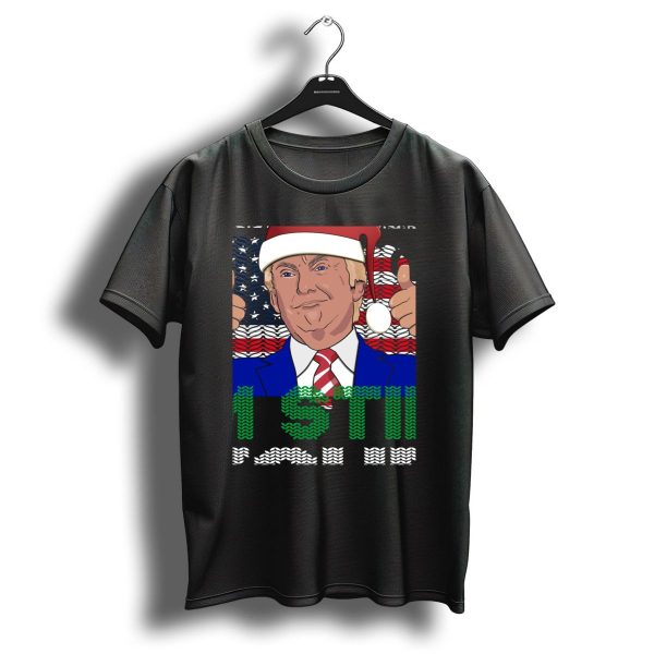 Merry Christmas Trump Usa Santa Hat Thumbs Up T Shirt 1 t shirt 1