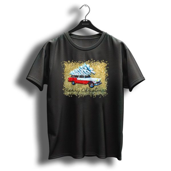 Merry Christmas Vintage Classic Station Wagon With Christmas Tree T Shirt 1 t shirt 1