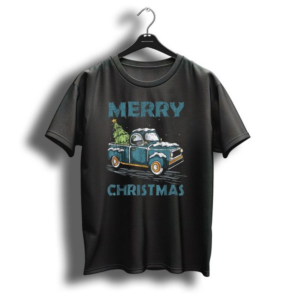 Merry Christmas Vintage Truck With Christmas Tree Classic Car T Shirt 1 t shirt 1