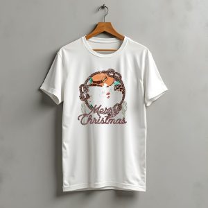 Merry Christmas Western Santa Cactus Rope Cowboy Hat T-Shirt