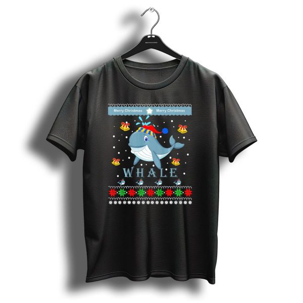 Merry Christmas Whale Holiday Bells Festive T Shirt 1 t shirt 1