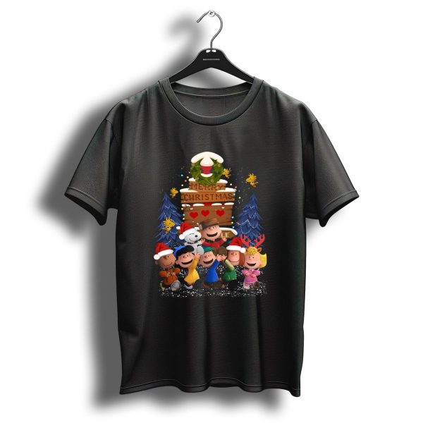 Merry Christmas With Friends Snoopy The Peanuts Movie Holiday T Shirt 1 t shirt 1