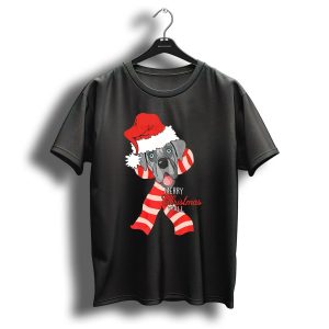 Merry Christmas Yall Santa Great Dane Dog Holiday T-Shirt