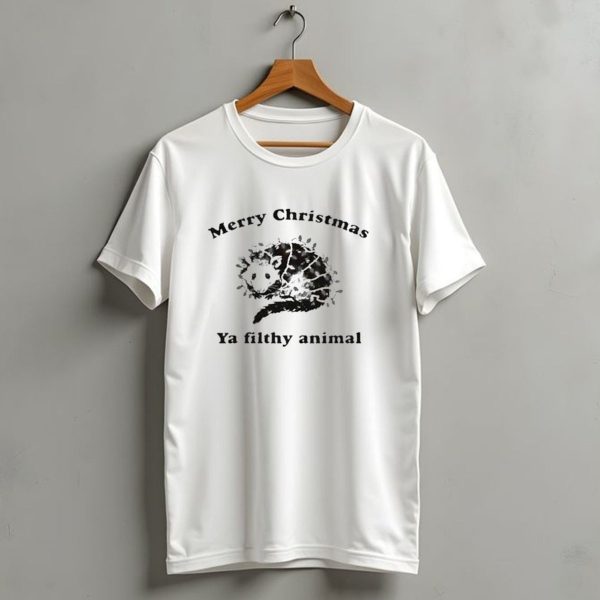 Merry Christmas Ya Filthy Animal Slippywild Possum Holiday Lights T Shirt 1 t shirt 1